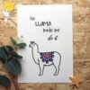 Llama print, funny llama print