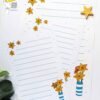 Daffodil writing paper, spring paper set *digital download*
