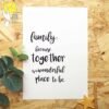 Family quote print, living room print