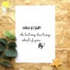 Inspirational quote, What if I fall print
