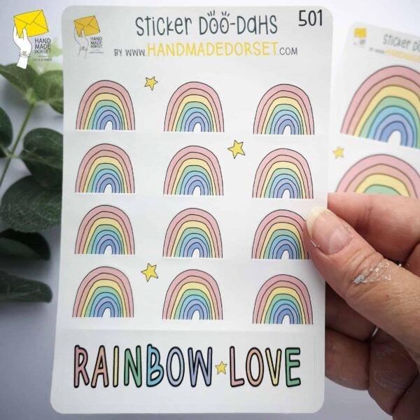 Rainbow stickers, stickers of rainbows