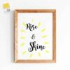 Rise & Shine print, kitchen & bedroom decor