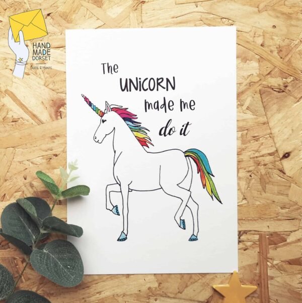 Unicorn print, funny unicorn print