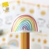 Snail mail stickers, rainbow stickers