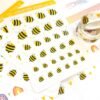 Bee stickers, bee sticker sheet