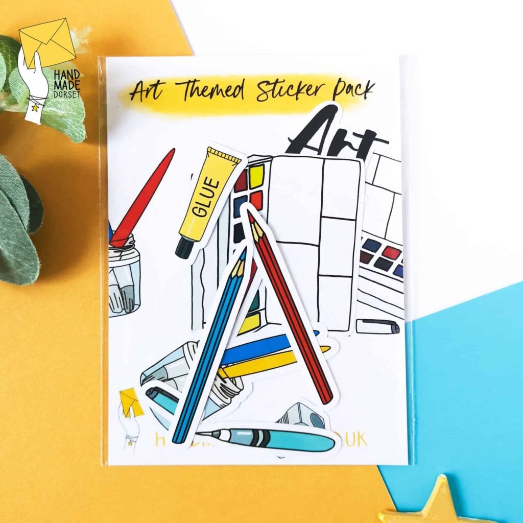 Art Sticker Pack, Art Sticker | Handmade Dorset