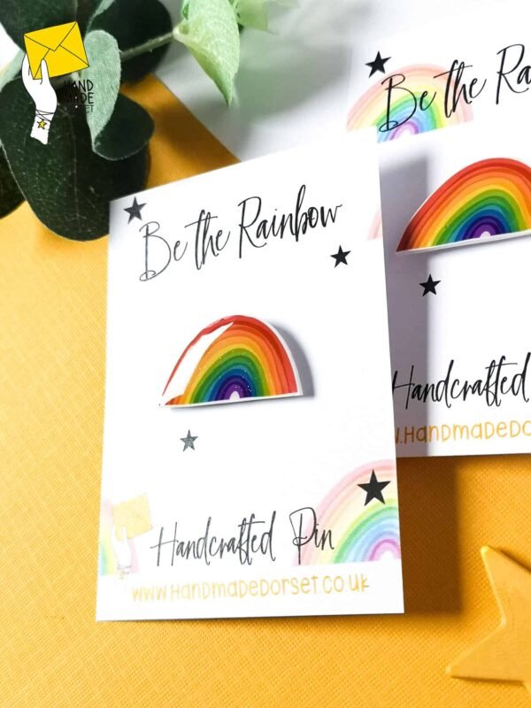 Rainbow pin, rainbow badge