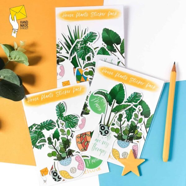 House plants sticker pack, plant stickers