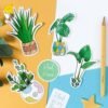 House plants sticker pack, plant stickers