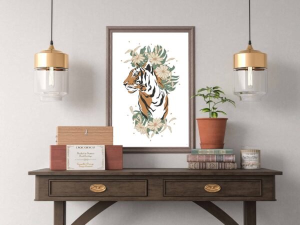 Tiger print, tropical tiger print