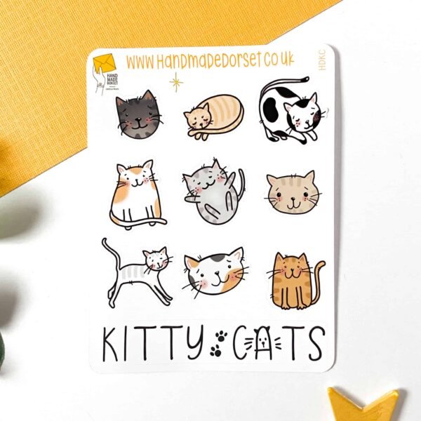Cat stickers, cat sticker sheet
