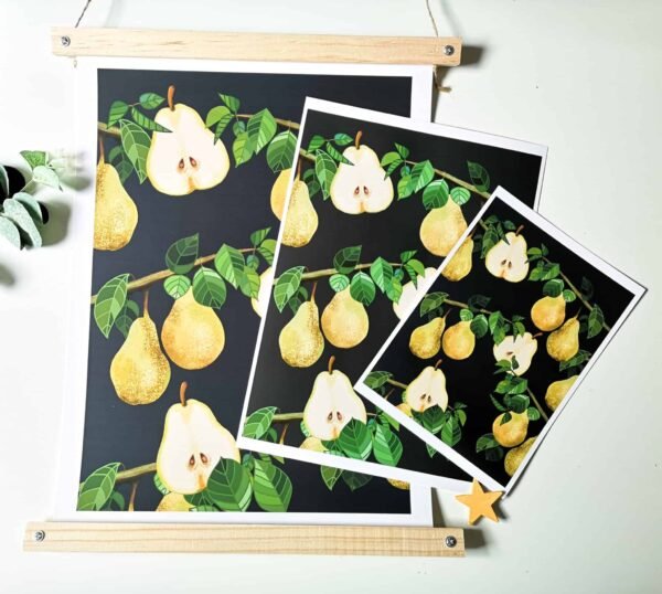 Lemons print, botanical fruit print