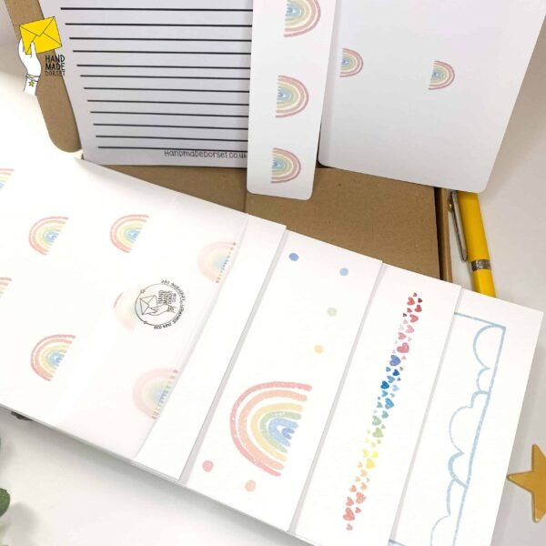 Rainbow writing set, letter writing paper
