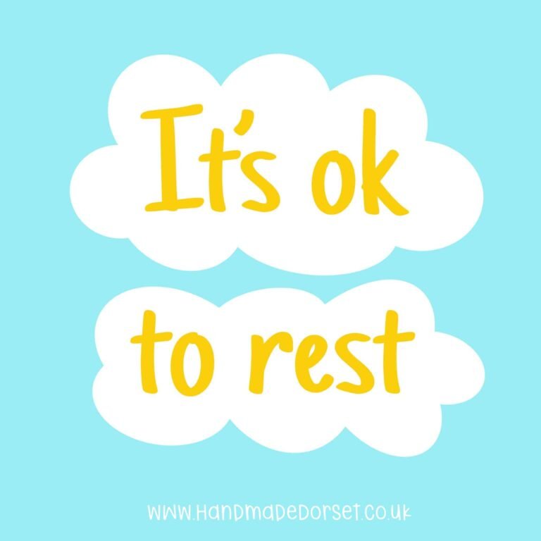 It's ok to rest...