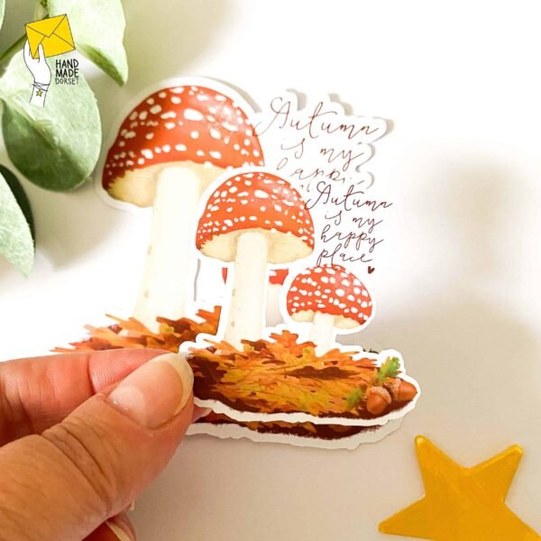 Autumn mushroom sticker