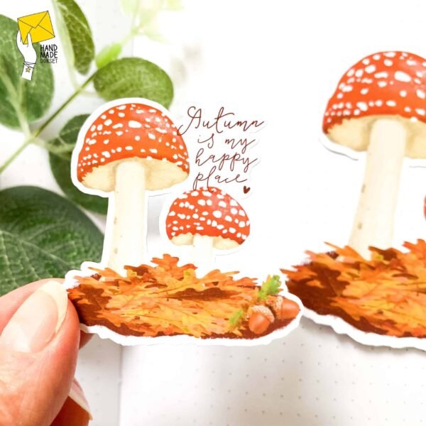 Autumn mushroom sticker