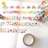 Tape, cute rainbow dots washi tape
