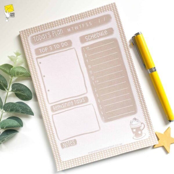 Planner Pad, A5 Daily to do list pad