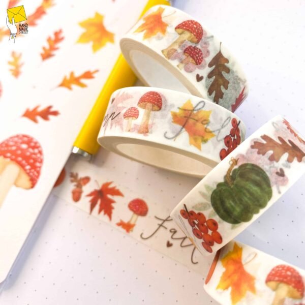 Autumn stationery tape, Fall themed washi tape