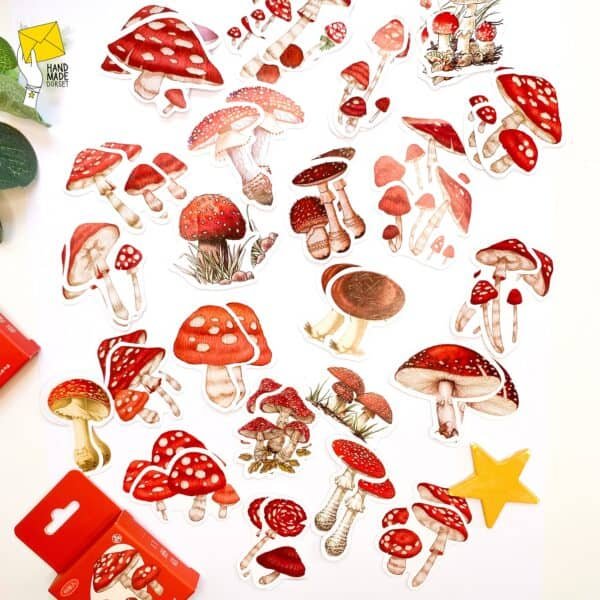 Mushroom stickers, autumn mushroom stickers