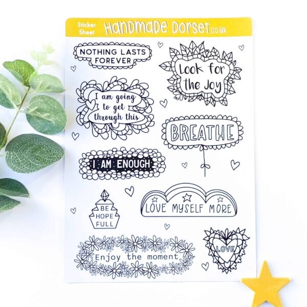Self care stickers, mental health stickers