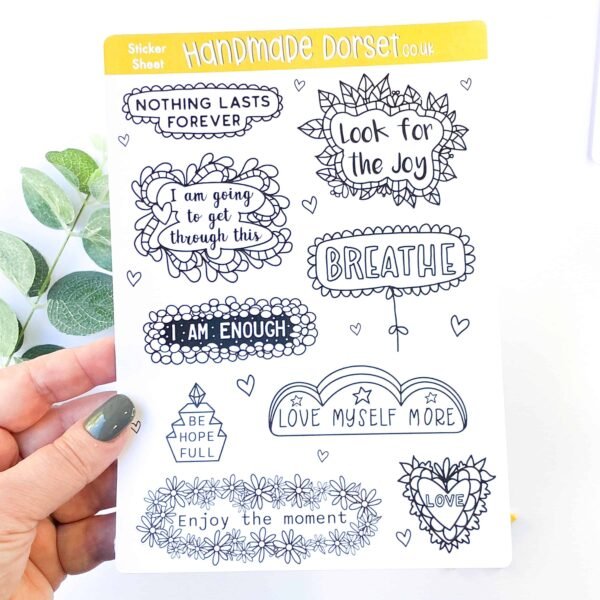 Self care stickers, mental health stickers