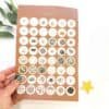 Floral abstract stickers, morandi dot stickers