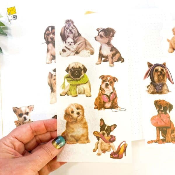 Puppy stickers, puppy planner stickers