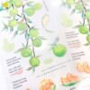 Fruit sticker sheets, foliage sticker sheets