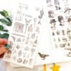 Vintage sepia stickers, vintage style sticker sheets
