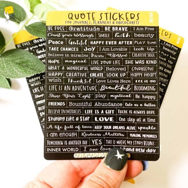 Quote stickers, journal quotes stickers