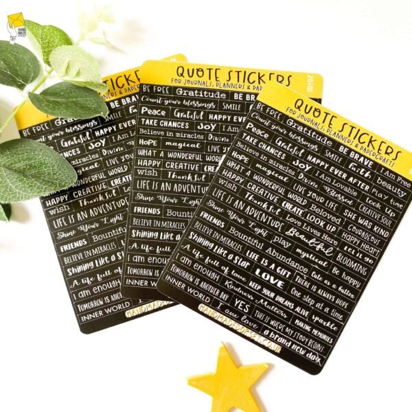 Quote stickers, journal quotes stickers