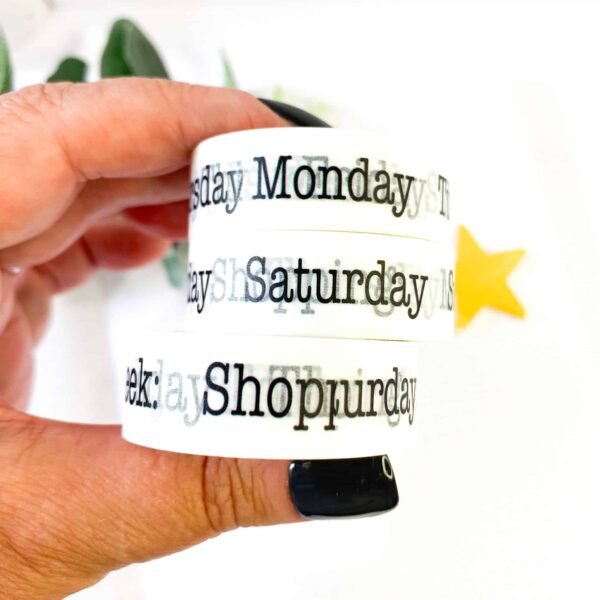 Washi tape Days of the week washi tape, planner days tape