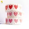 Pink hearts washi tape, valentines washi tape