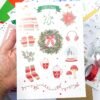 Christmas paper craft kit, christmas journal kit