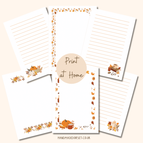 Autumn writing papers from Handmade Dorset