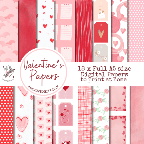 Valentines papers, instant download