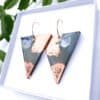 Copper and black statement earrings
